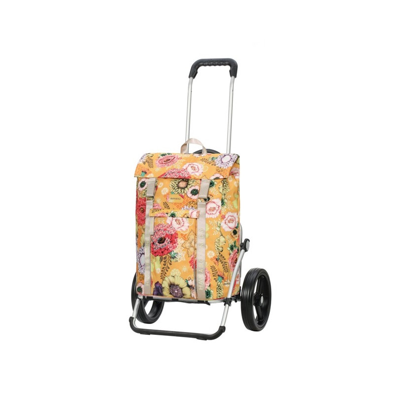 Royal Shopper Basil Bloom - Chariot de courses 2 roues - Jaune - 50 L - Andersen Shopper Manufaktur