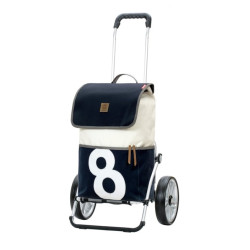 Royal Shopper 360° Mole - Chariot de courses 2 roues - Bleu - 41 L - Andersen Shopper Manufaktur