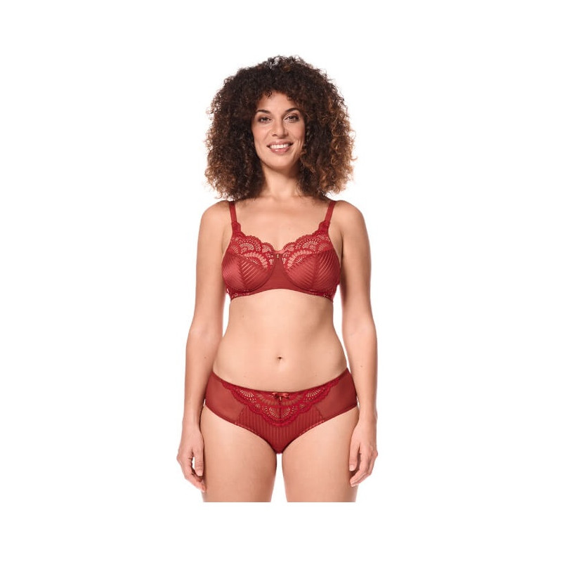 Karolina - Soutien-gorge paddé sans armatures - Rouge / Sable - Amoena