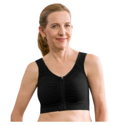 Leyla - Soutien-gorge Post-opératoire Sans couture de Compression Légère non prélavé - Noir - Amoena