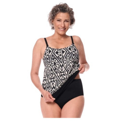 Salta - Haut de tankini - Noir / Blanc - Amoena