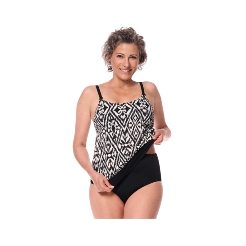Salta - Haut de tankini - Noir / Blanc - Amoena