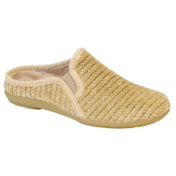 Chausson Mule Fourré Beige Ecru Femme BR 3503 - Bruman