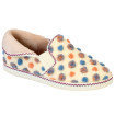 Chausson Fourré Beige / Petits Points Multicolor Femme BR 3502B - Bruman