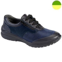 Sneaker à Lacet et Glissière Noir / Bleu Femme CHUT BR 3532 - BRUMAN