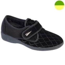 Chausson à Grande Ouverture Noir / Brillant Femme CHUT BR 3505 - BRUMAN