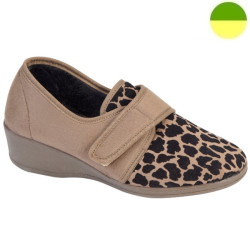 Chausson Beige / Léopard Femme CHUT BR 3510 A - BRUMAN