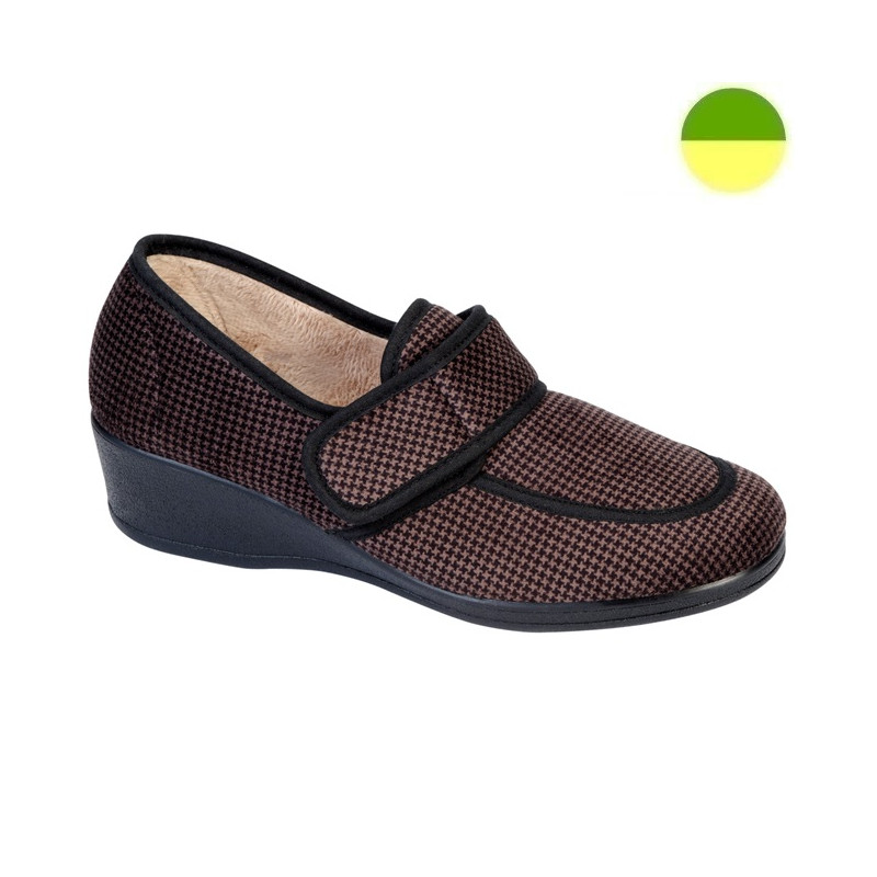 Chaussure Fourré Marron Effet Pied-de-Poûle Femme CHUT BR 3511 - BRUMAN