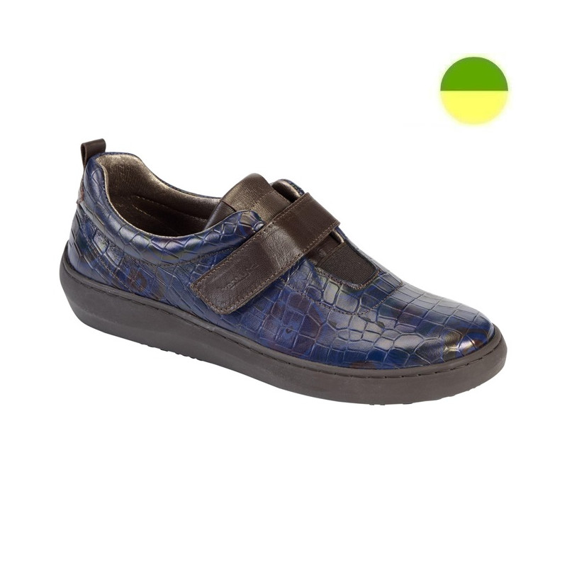 Sneaker à Scratch Croco Marine / Noir Femme CHUT BR 3527 - BRUMAN