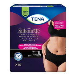 TENA Silhouette - Plus - Noir - Large - Taille basse - TENA