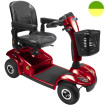 LEO - Scooter électrique (Classe B) - Rouge Rubis - 8 Km/h - INVACARE