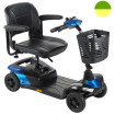 Colibri Outdoor - Scooter électrique (Classe B) avec kit éclairage - Bleu Electrique - 8 Km/h - INVACARE