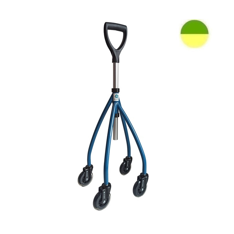 Wheeleo - Déambulateur à une main 4 roues - Bleu