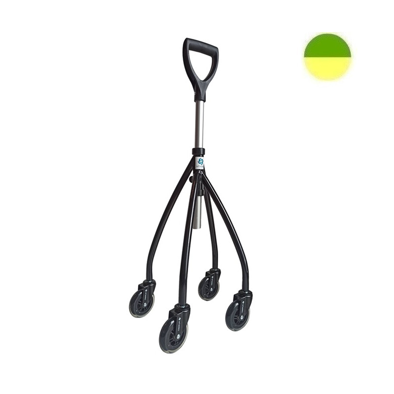 Wheeleo - Déambulateur à une main 4 roues - Noir