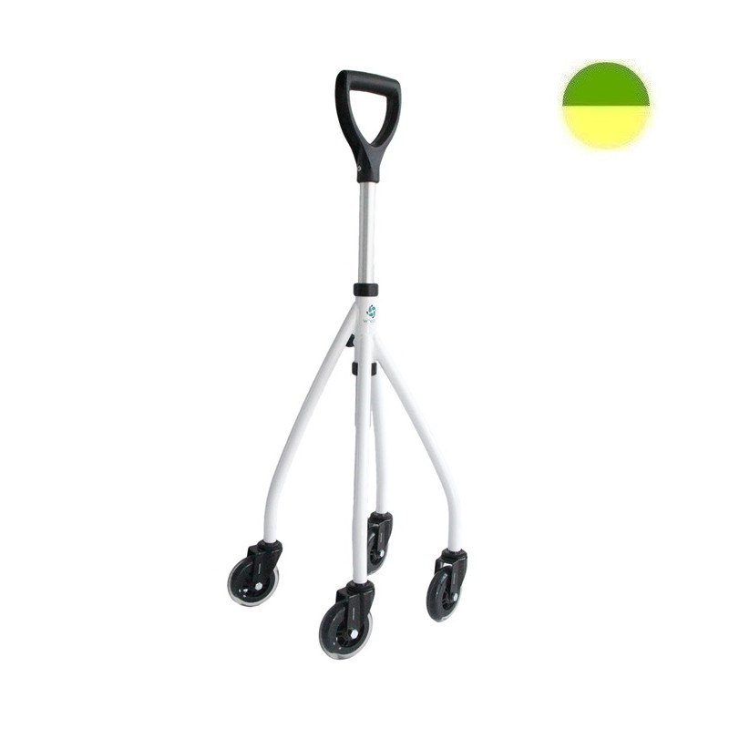 Wheeleo - Déambulateur à une main 4 roues - Blanc