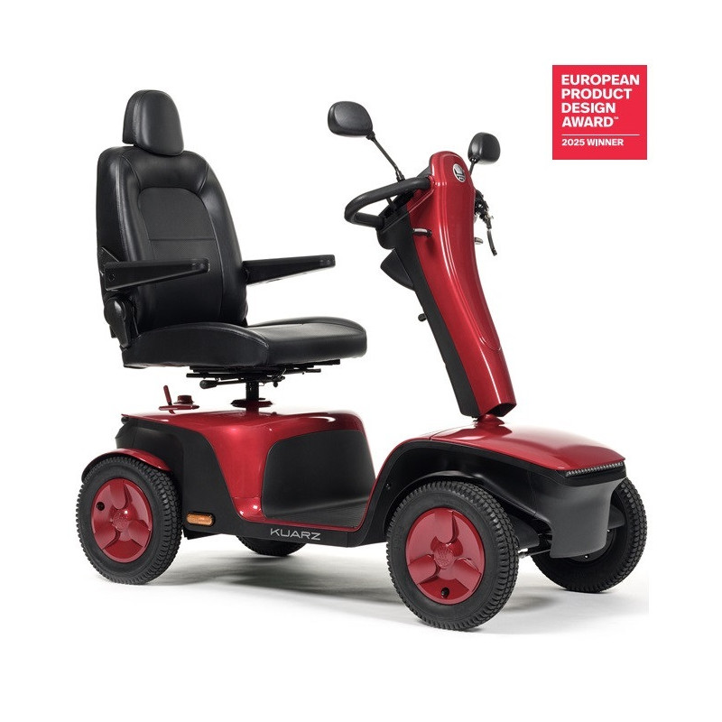 Kuarz - Scooter électrique (Classe C) - Rouge Bourgogne - 15 Km/h - VERMEIREN