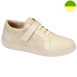 Chaussure Citadine Marron Clair Effet Métallique et Coeur Brodé Femme CHUT PU 1143 H - PULMAN