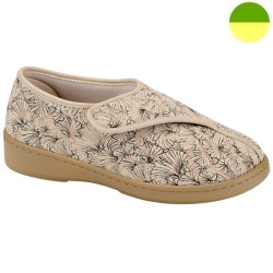 Chausson Beige Motif Fleur Femme CHUT BR 3550 - BRUMAN