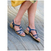 Sandale Cuir à Petit Talon Marine Femme CHUT BR 3558 - BRUMAN
