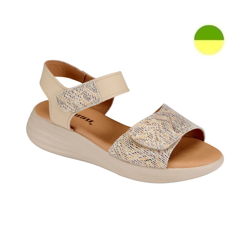Sandale Cuir Beige Femme CHUT BR 3570 - BRUMAN