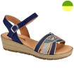 Sandale Cuir à Plateforme Marine Femme CHUT BR 3559 - BRUMAN