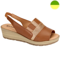 Sandale à Talon Plateforme Multicolore Marron Femme CHUT BR 3567 - BRUMAN