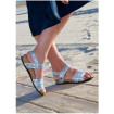 Sandale Effet Zébré Beige / Marine Femme CHUT BR 3544 - BRUMAN
