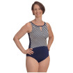 Casoria - Maillot de bain une pièce - Encolure Haute - Marine / Ivoire - Amoena
