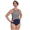 Casoria - Maillot de bain une pièce - Encolure Haute - Marine / Ivoire - Amoena