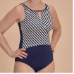 Casoria - Maillot de bain une pièce - Encolure Haute - Marine / Ivoire - Amoena