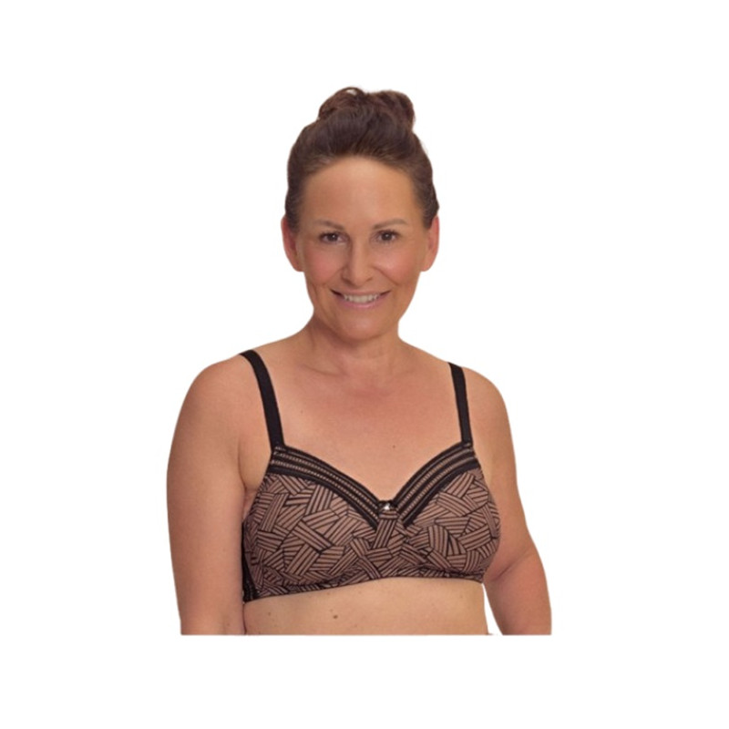Brooke - Soutien-gorge paddé sans armatures - Noir / Moka - Amoena