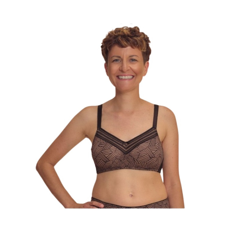 Brooke - Soutien-gorge sans armatures - Noir / Moka - Amoena