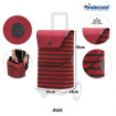 Unus Shopper Jelke - Chariot de courses 2 roues - Bordeaux - 46 L - Andersen Shopper Manufaktur