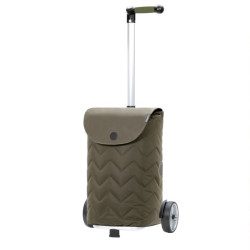 Unus Shopper Hilma - Chariot de courses 2 roues - Olive - 45 L - Andersen Shopper Manufaktur