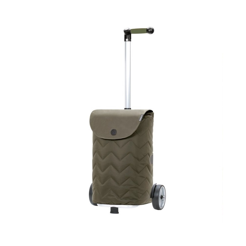 Unus Shopper Hilma - Chariot de courses 2 roues - Olive - 45 L - Andersen Shopper Manufaktur