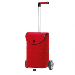 Unus Shopper Hilma - Chariot de courses 2 roues - Rouge - 45 L - Andersen Shopper Manufaktur