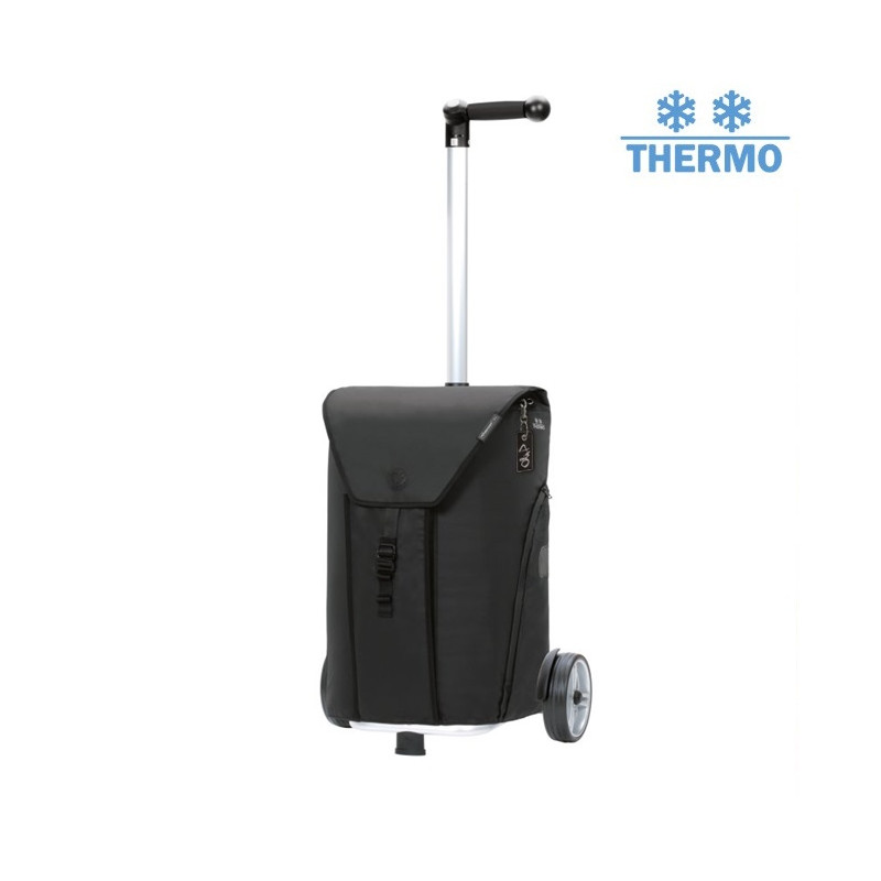 Unus Shopper Oli.P 3.0 - Chariot de courses 2 roues - Noir - 50 L - Andersen Shopper Manufaktur