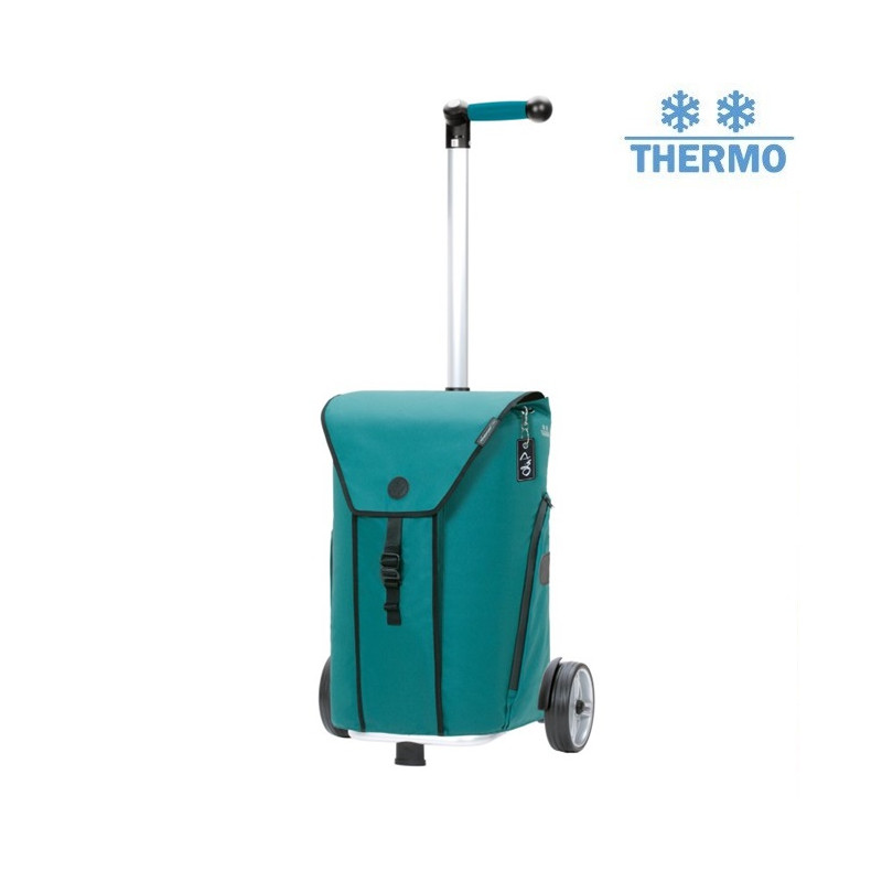 Unus Shopper Oli.P 3.0 - Chariot de courses 2 roues - Pétrole - 50 L - Andersen Shopper Manufaktur