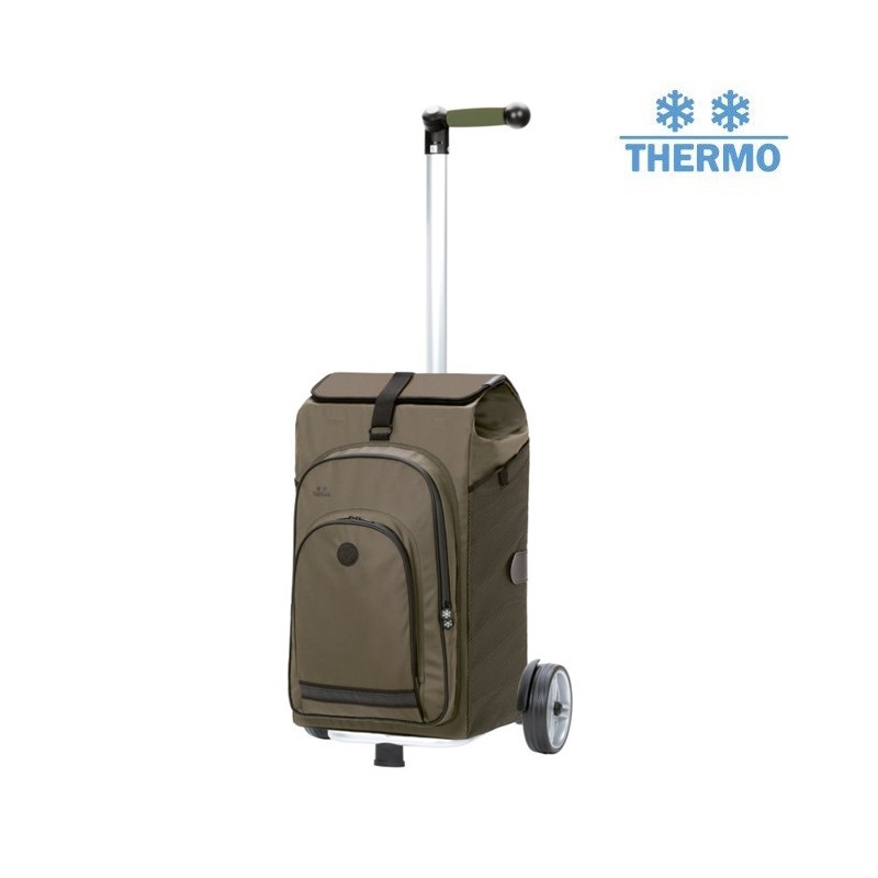 Unus Shopper Hydro 3.0 - Chariot de courses 2 roues - Olive - 62 L - Andersen Shopper Manufaktur