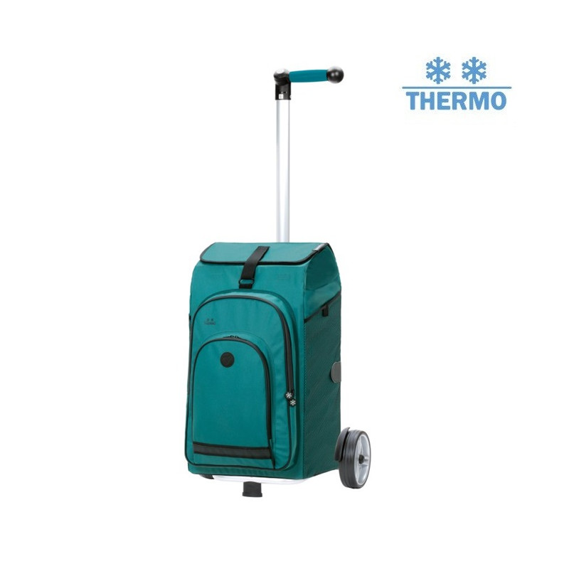 Unus Shopper Hydro 3.0 - Chariot de courses 2 roues - Pétrole - 62 L - Andersen Shopper Manufaktur