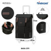 Unus Shopper Basil City - Chariot de courses 2 roues - Noir - 50 L - Andersen Shopper Manufaktur