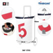 Unus Shopper 360° Steg - Chariot de courses 2 roues - Rouge - 43 L - Andersen Shopper Manufaktur