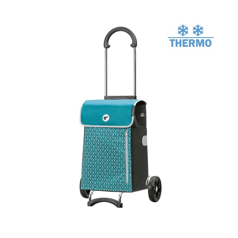 Scala Shopper Teda - Chariot de courses 2 roues - Pétrole - 36 L - Andersen Shopper Manufaktur