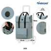 Scala Shopper Lisa - Chariot de courses 2 roues - Bleu - 49 L - Andersen Shopper Manufaktur