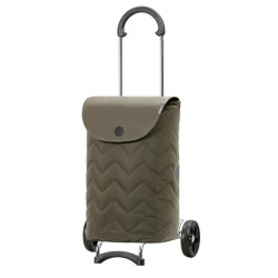 Scala Shopper Hilma - Chariot de courses 2 roues - Olive - 45 L - Andersen Shopper Manufaktur