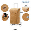 Scala Shopper Hilma - Chariot de courses 2 roues - Camel - 45 L - Andersen Shopper Manufaktur