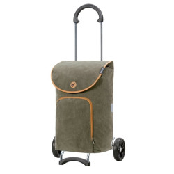 Scala Shopper Marta - Chariot de courses 2 roues - Olive - 47 L - Andersen Shopper Manufaktur