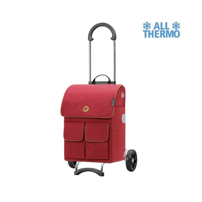 Scala Shopper Ipek Mini - Chariot de courses 2 roues - Rouge - 36 L - Andersen Shopper Manufaktur