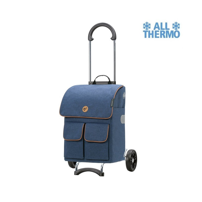 Scala Shopper Ipek Mini - Chariot de courses 2 roues - Bleu - 36 L - Andersen Shopper Manufaktur