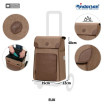 Scala Shopper Elik - Chariot de courses 2 roues - Marron - 38 L - Andersen Shopper Manufaktur